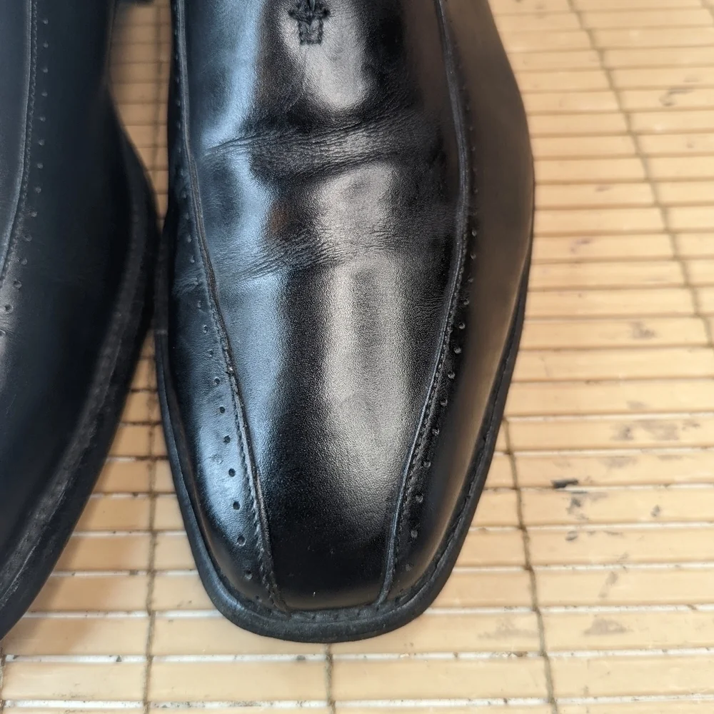 Barker Fine English Shoes Black Leather Derby Shoes Men's UK 10, US 11. Handmade